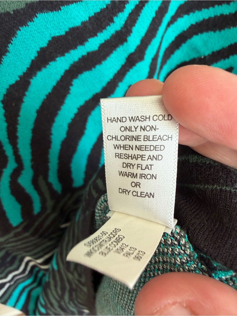 Banana Republic Issa London Collection Zebra Viscose Knit Tank Dress XL Teal - Picture 5 of 14